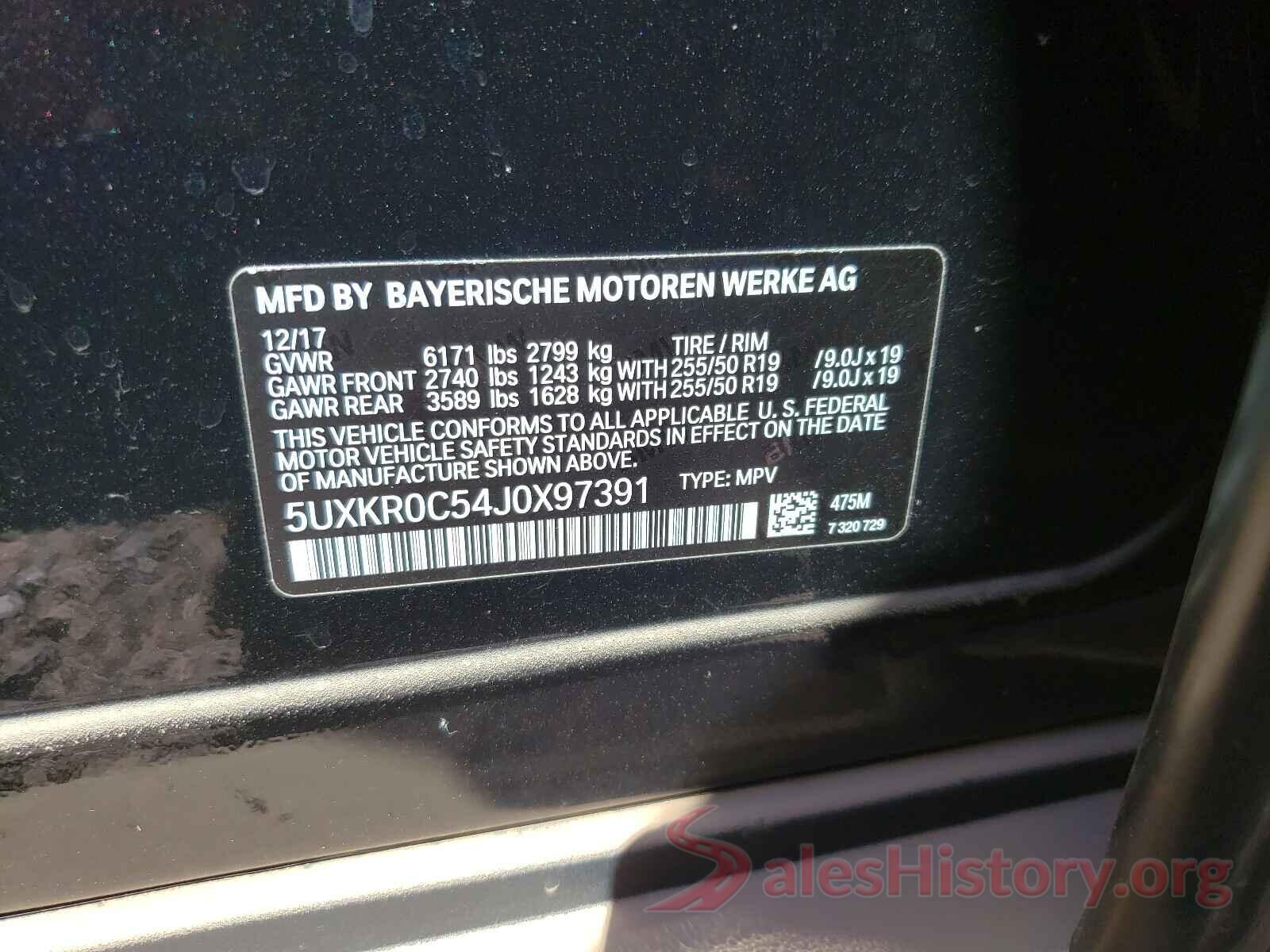 5UXKR0C54J0X97391 2018 BMW X5