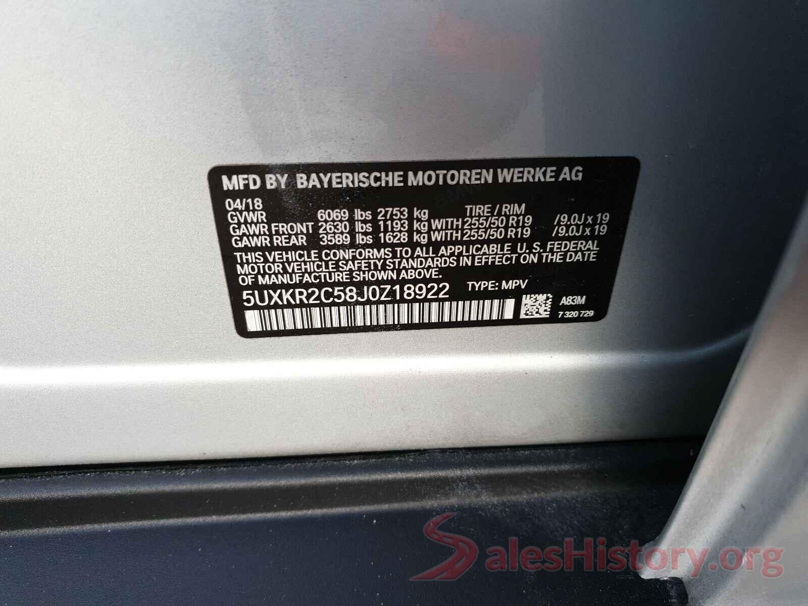 5UXKR2C58J0Z18922 2018 BMW X5