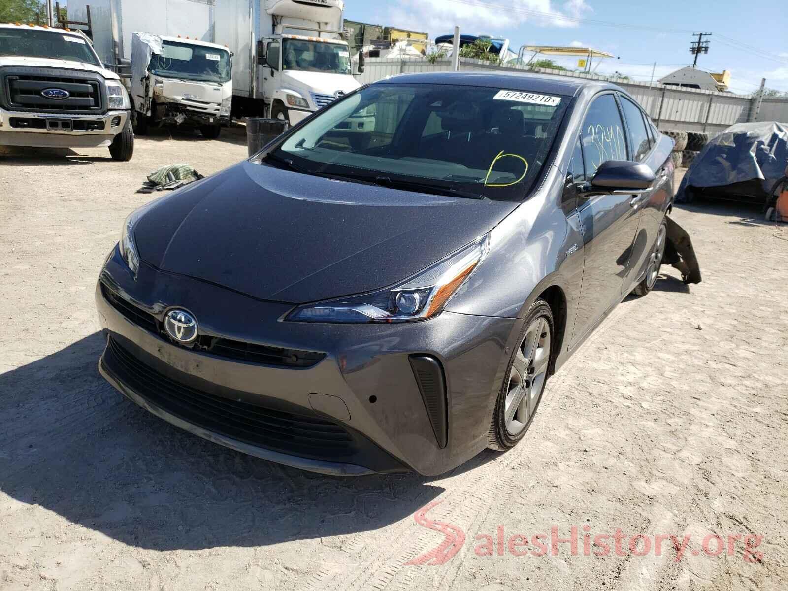 JTDKARFU5K3071877 2019 TOYOTA PRIUS