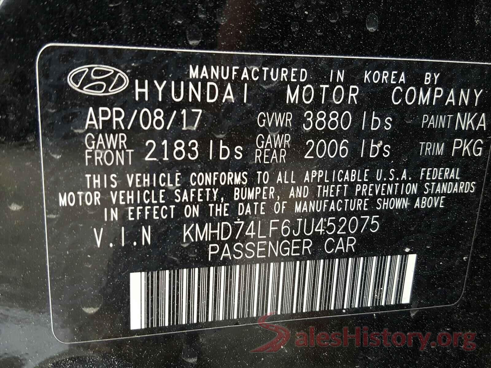 KMHD74LF6JU452075 2018 HYUNDAI ELANTRA