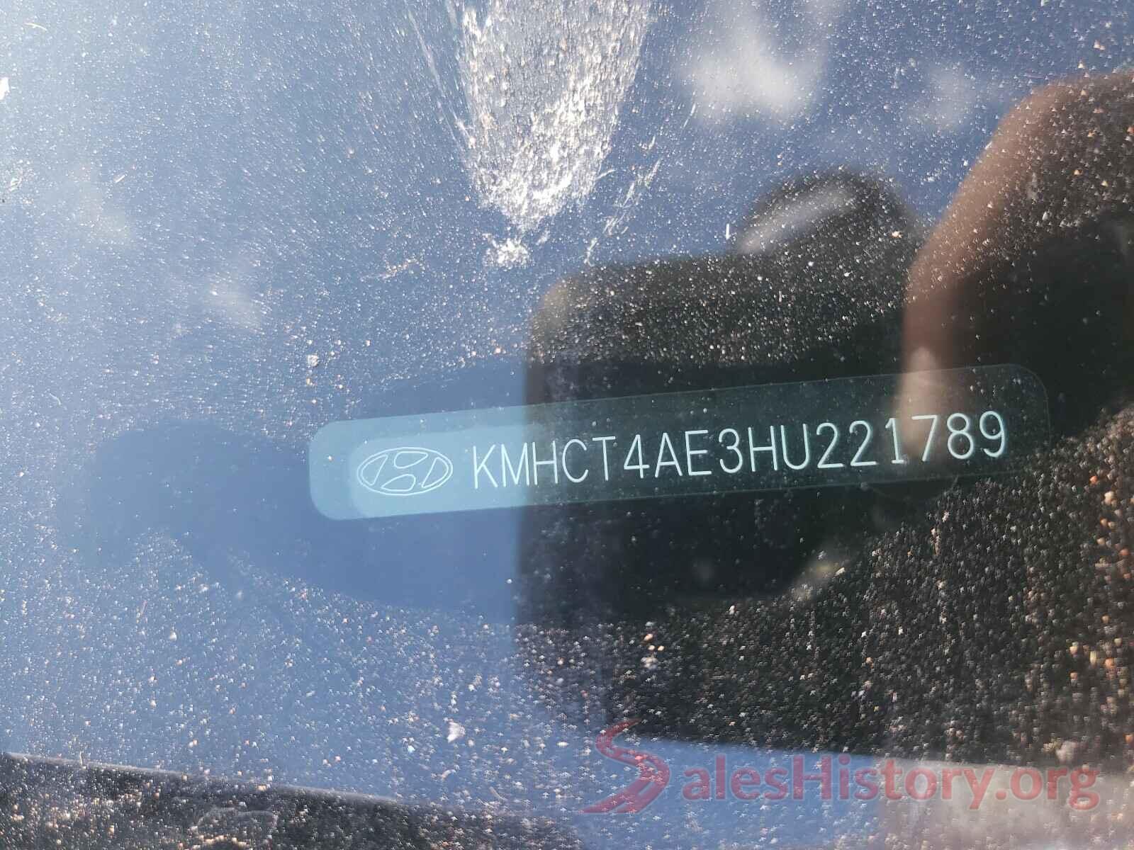 KMHCT4AE3HU221789 2017 HYUNDAI ACCENT