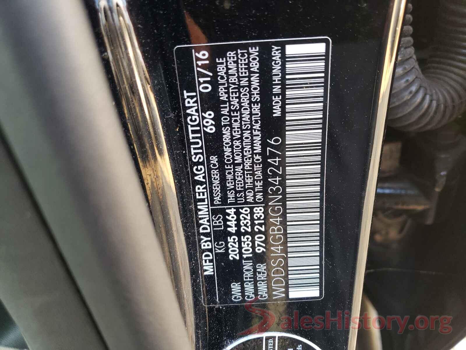 WDDSJ4GB4GN342476 2016 MERCEDES-BENZ CLA-CLASS