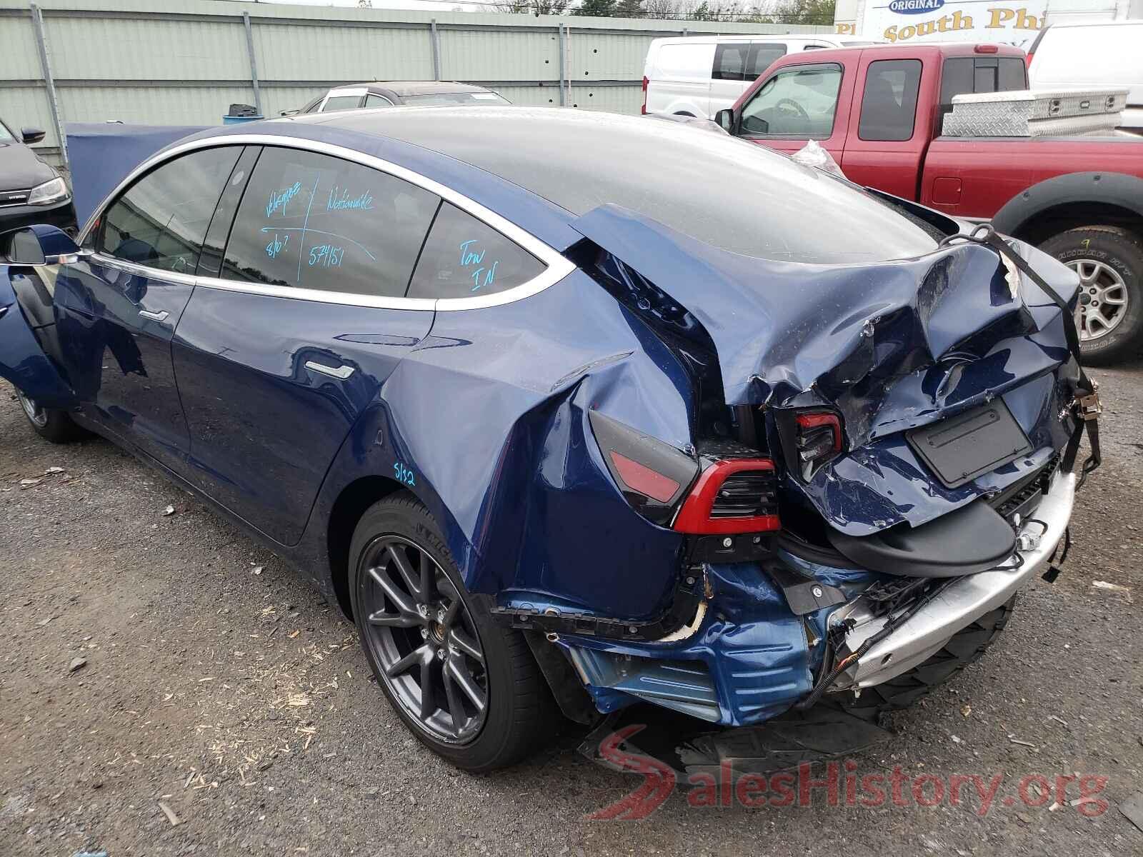 5YJ3E1EB5KF359458 2019 TESLA MODEL 3