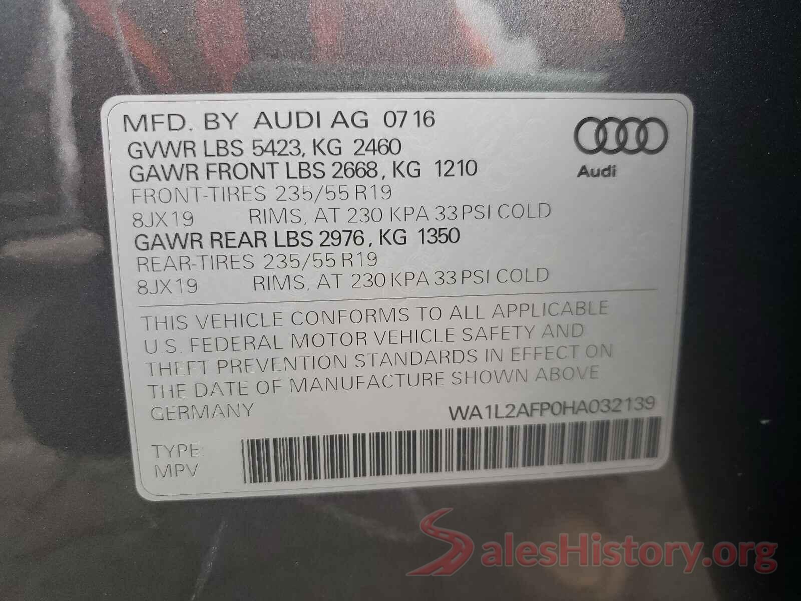 WA1L2AFP0HA032139 2017 AUDI Q5