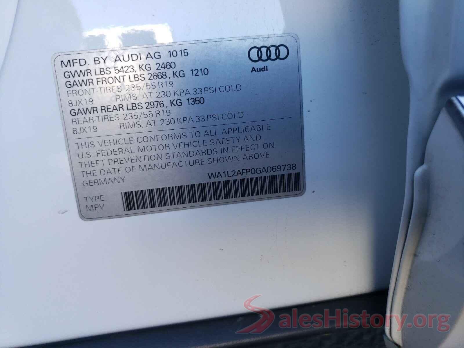 WA1L2AFP0GA069738 2016 AUDI Q5