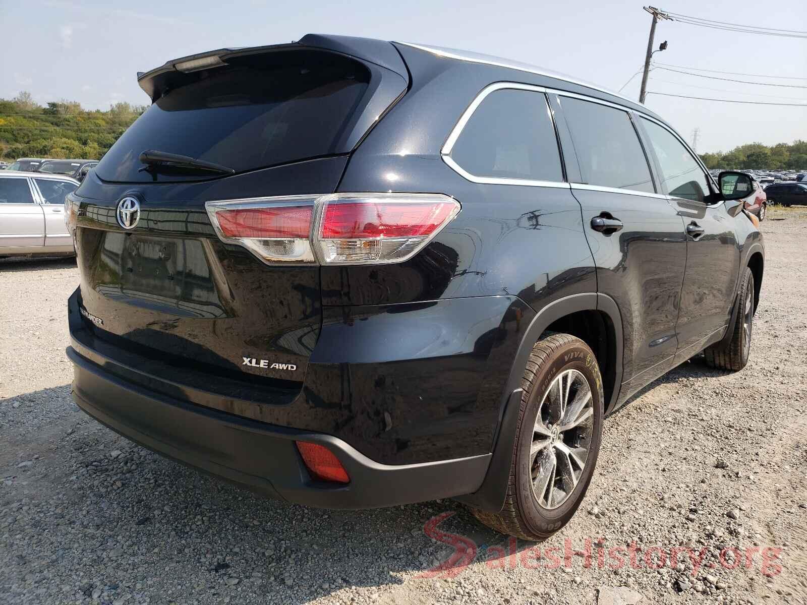 5TDJKRFH4GS323619 2016 TOYOTA HIGHLANDER