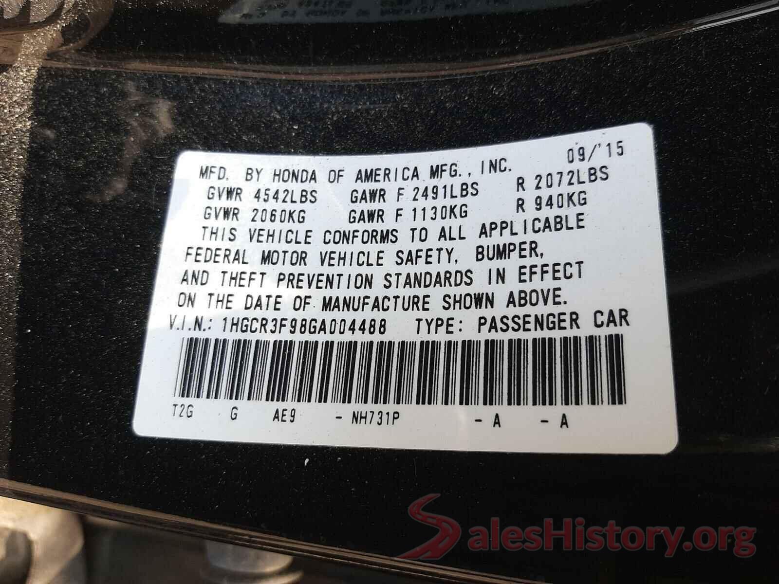 1HGCR3F98GA004488 2016 HONDA ACCORD