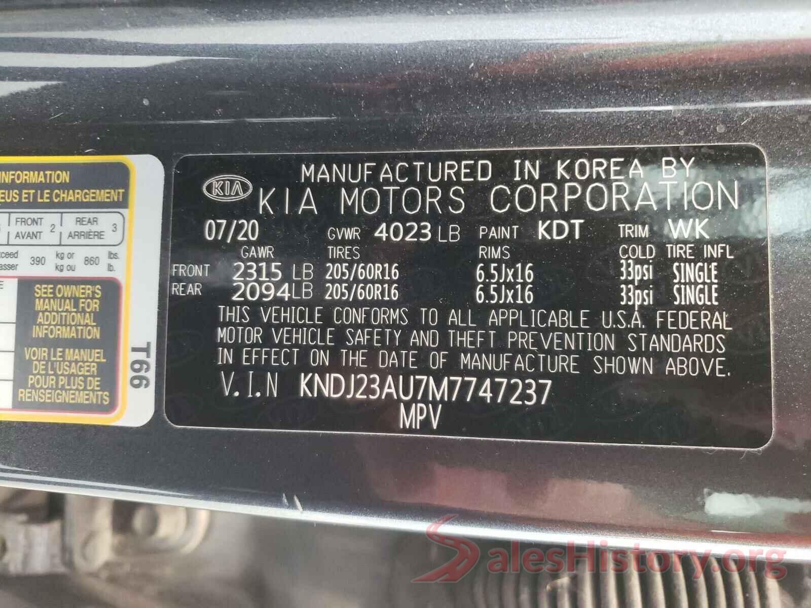 KNDJ23AU7M7747237 2021 KIA SOUL