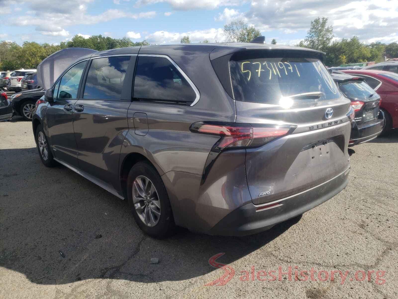 5TDKSKFC2MS005140 2021 TOYOTA SIENNA