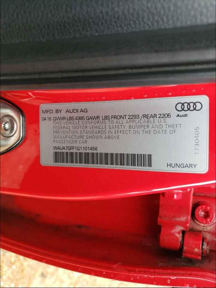 WAUA7GFF1G1101456 2016 AUDI A3