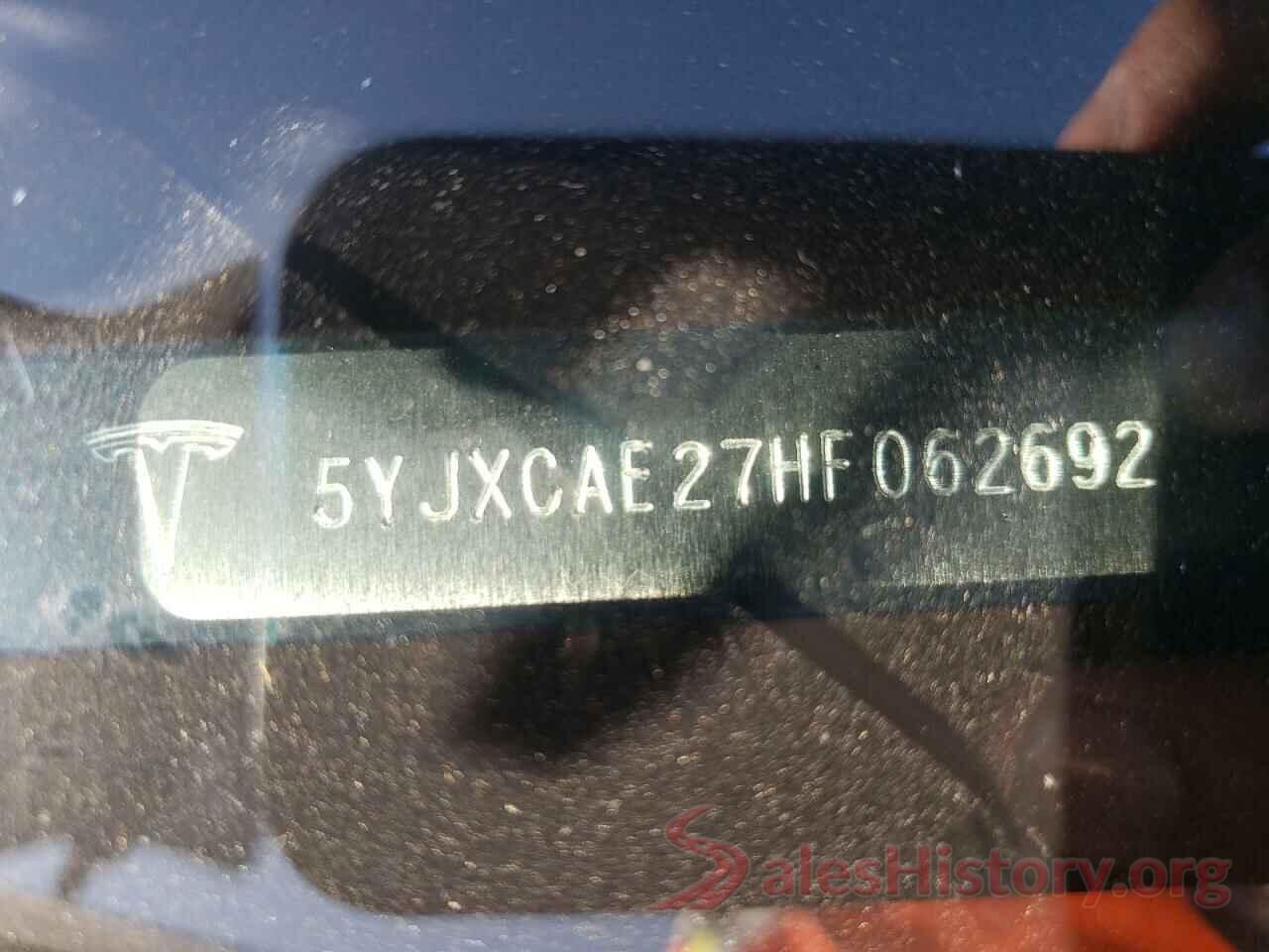 5YJXCAE27HF062692 2017 TESLA MODEL X