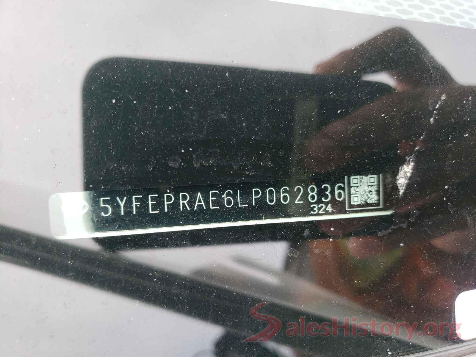 5YFEPRAE6LP062836 2020 TOYOTA COROLLA