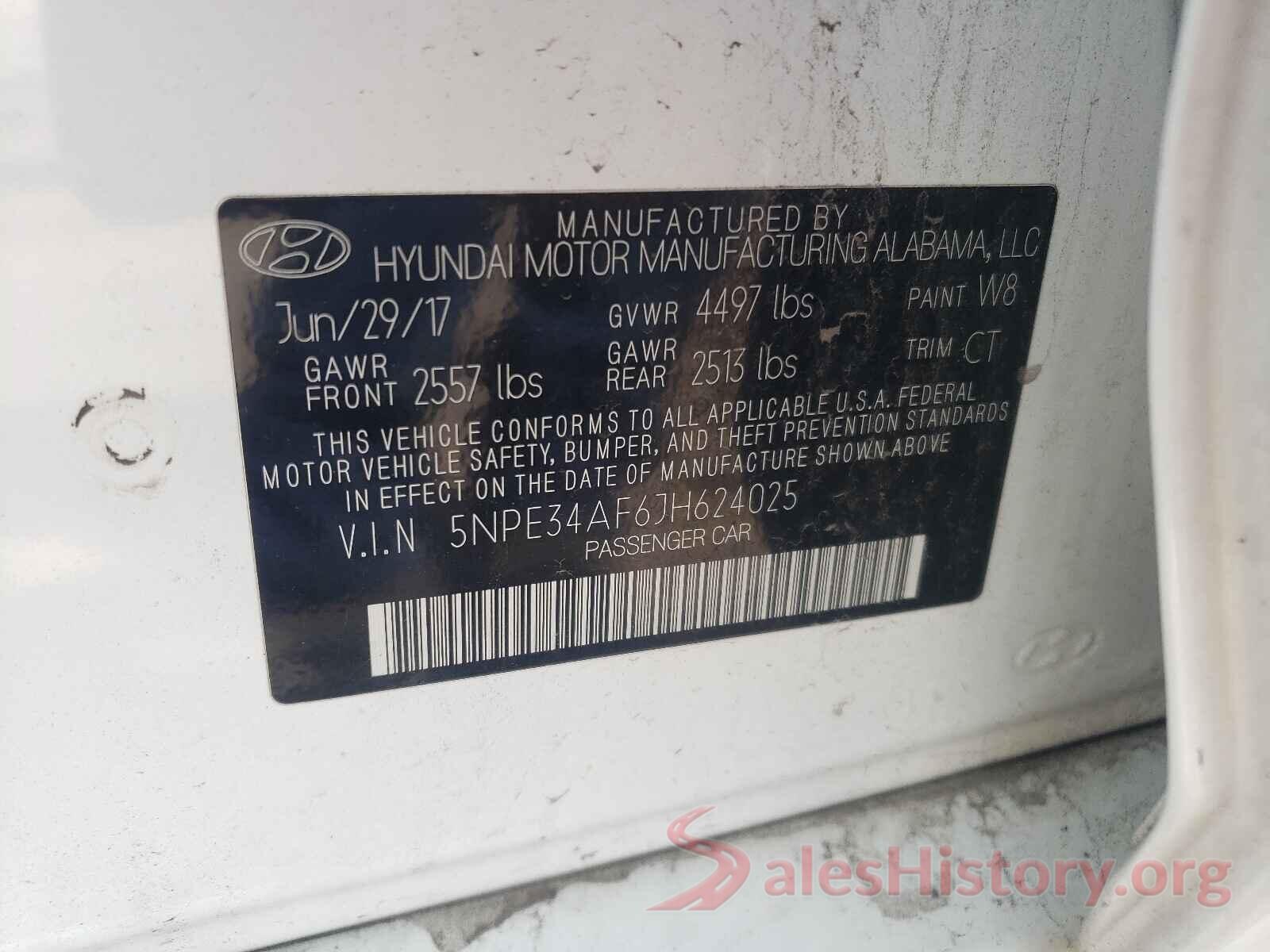 5NPE34AF6JH624025 2018 HYUNDAI SONATA