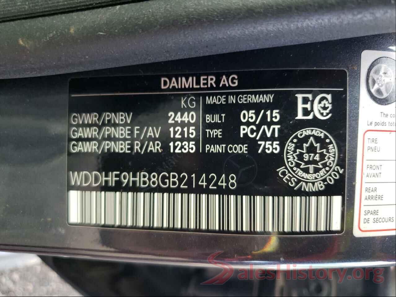 WDDHF9HB8GB214248 2016 MERCEDES-BENZ E-CLASS