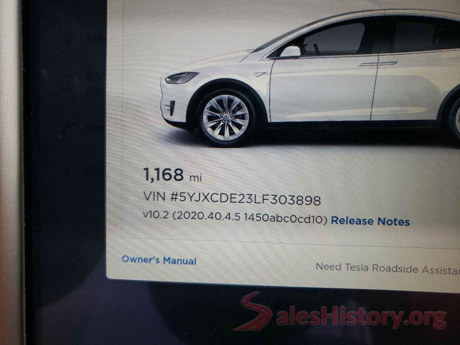 5YJXCDE23LF303898 2020 TESLA MODEL X