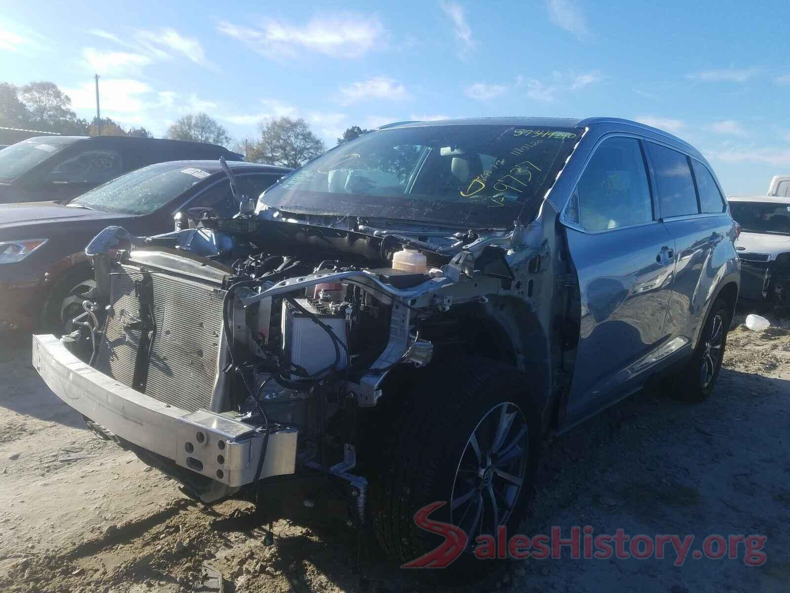 5TDKZRFH5KS559737 2019 TOYOTA HIGHLANDER