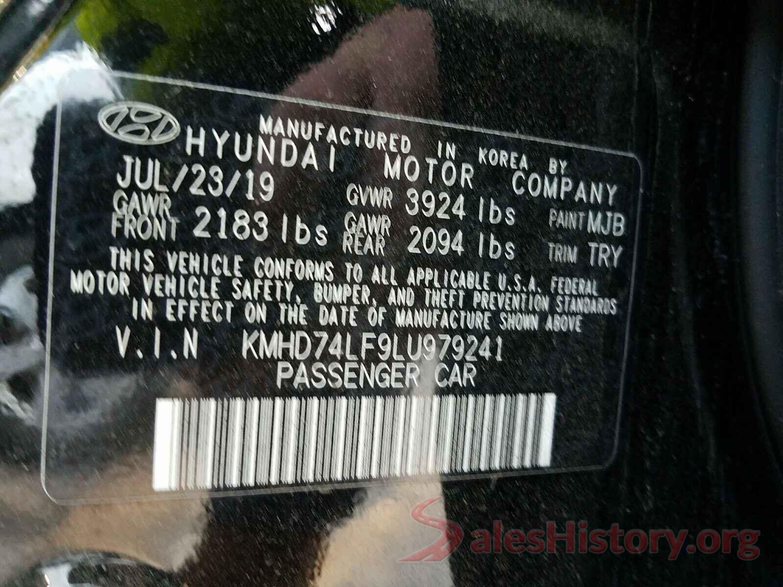 KMHD74LF9LU979241 2020 HYUNDAI ELANTRA