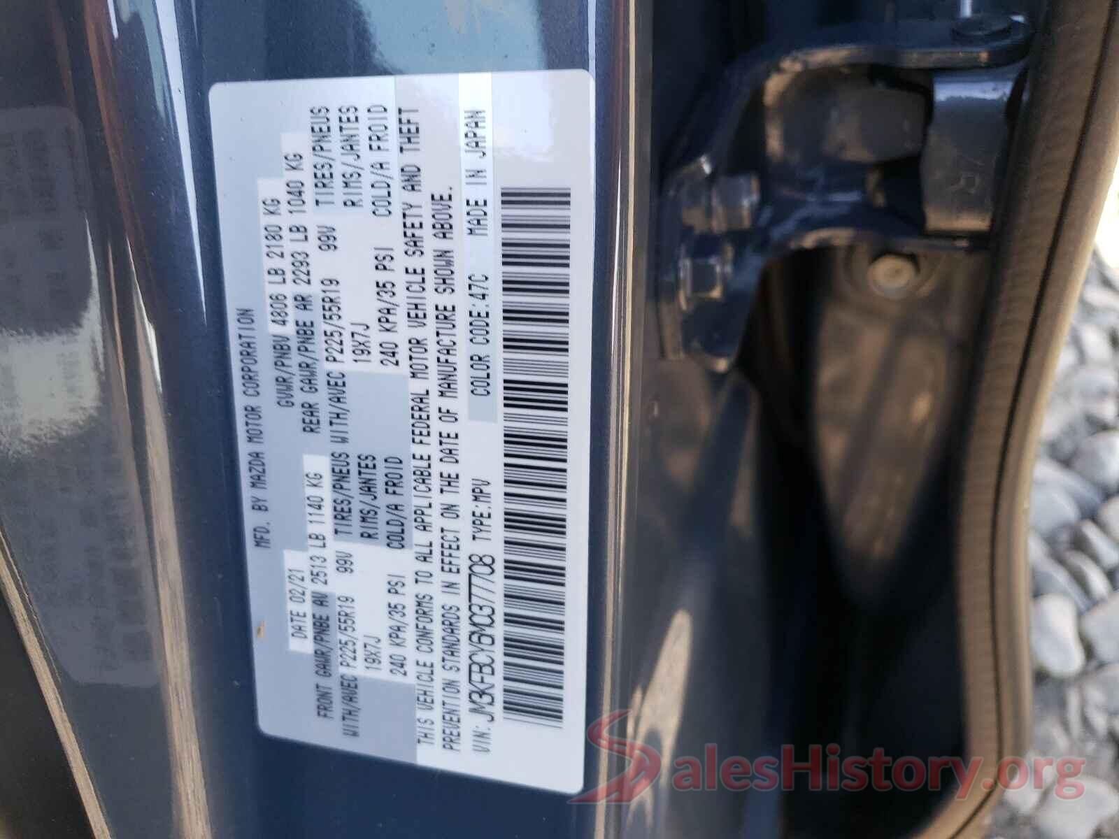 JM3KFBCY6M0377708 2021 MAZDA CX-5