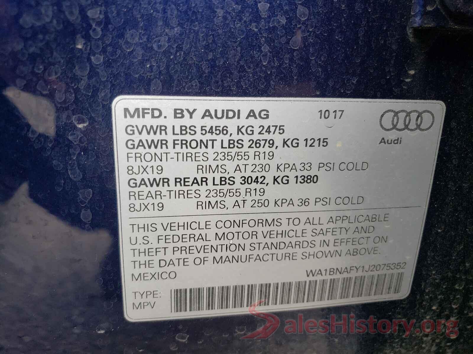 WA1BNAFY1J2075352 2018 AUDI Q5