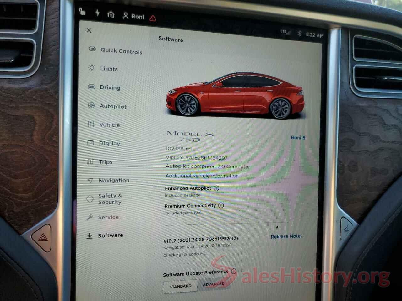 5YJSA1E28HF184297 2017 TESLA MODEL S