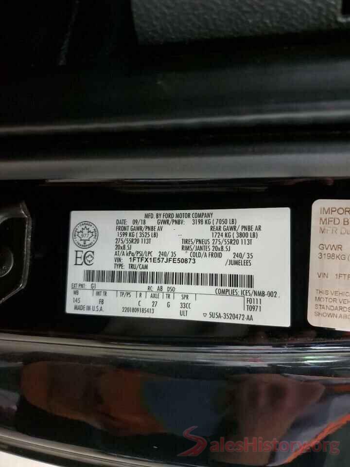 1FTFX1E57JFE50873 2018 FORD F-150