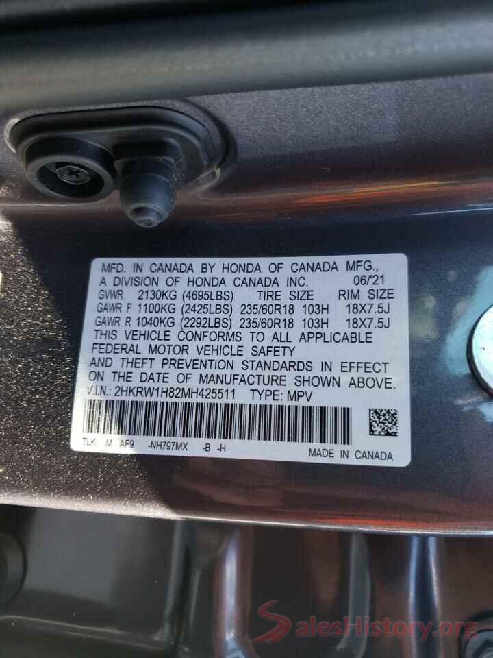 2HKRW1H82MH425511 2021 HONDA CRV