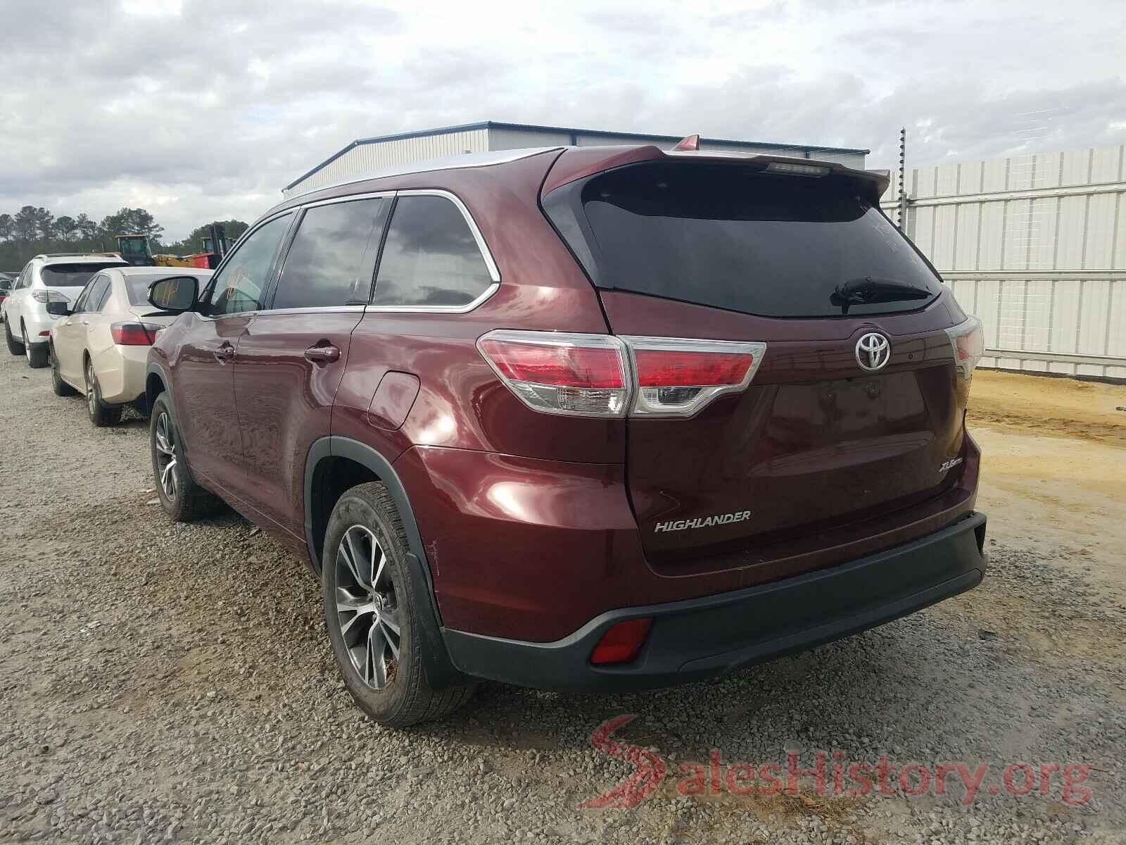 5TDJKRFH7GS250505 2016 TOYOTA HIGHLANDER