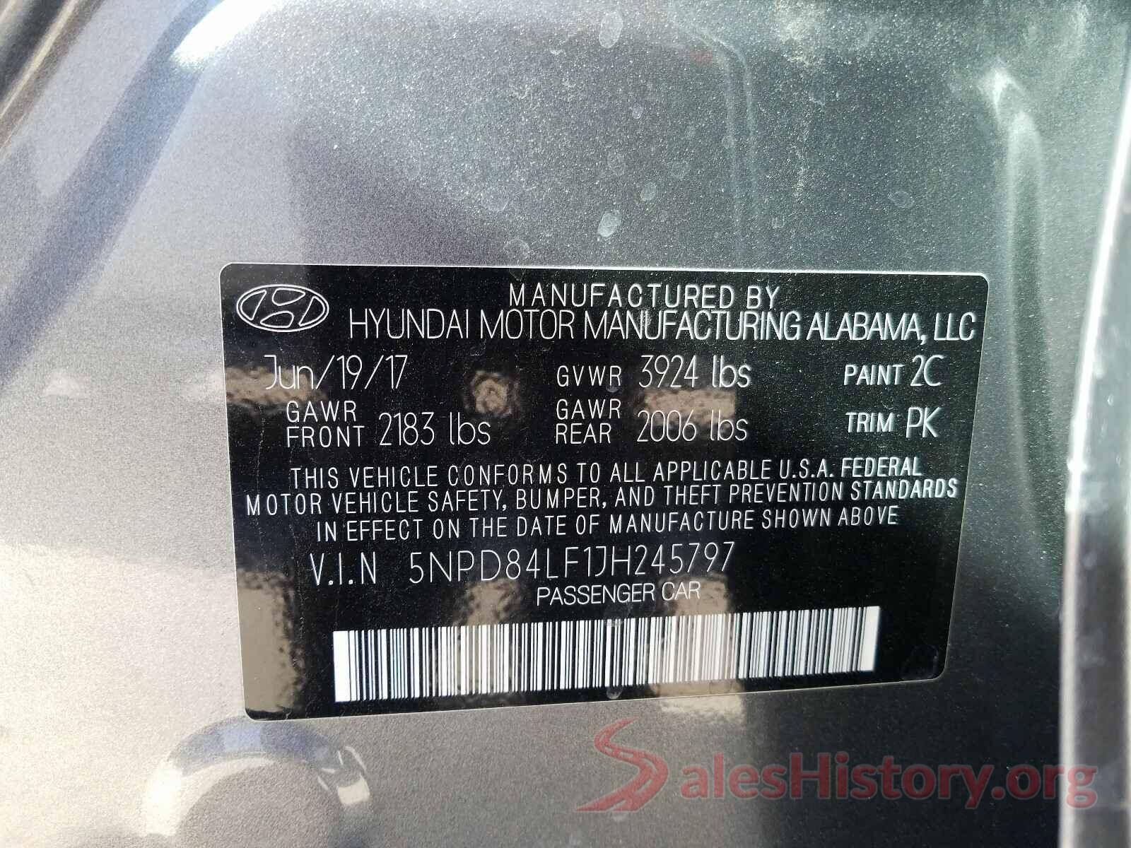 5NPD84LF1JH245797 2018 HYUNDAI ELANTRA