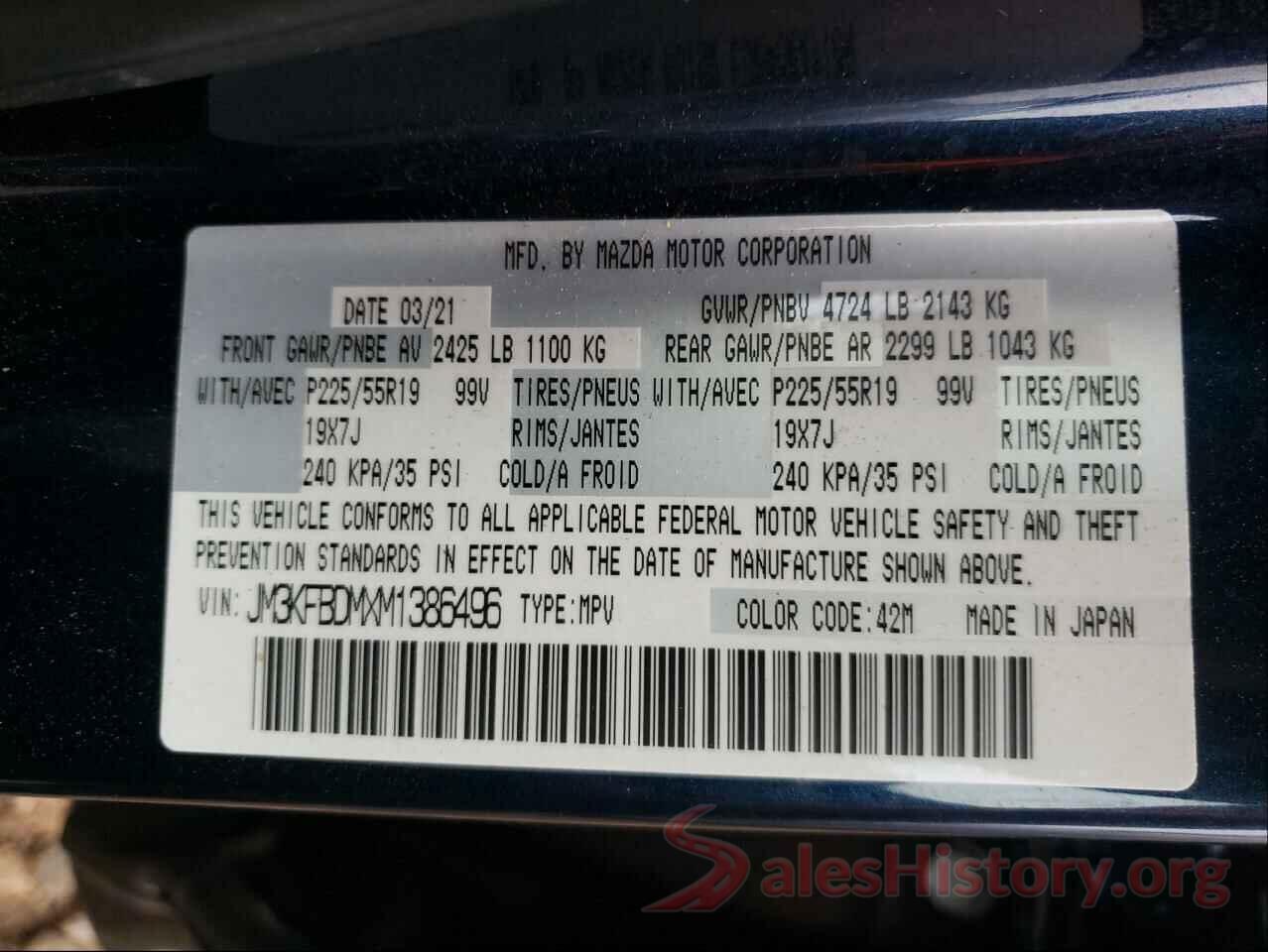 JM3KFBDMXM1386496 2021 MAZDA CX-5