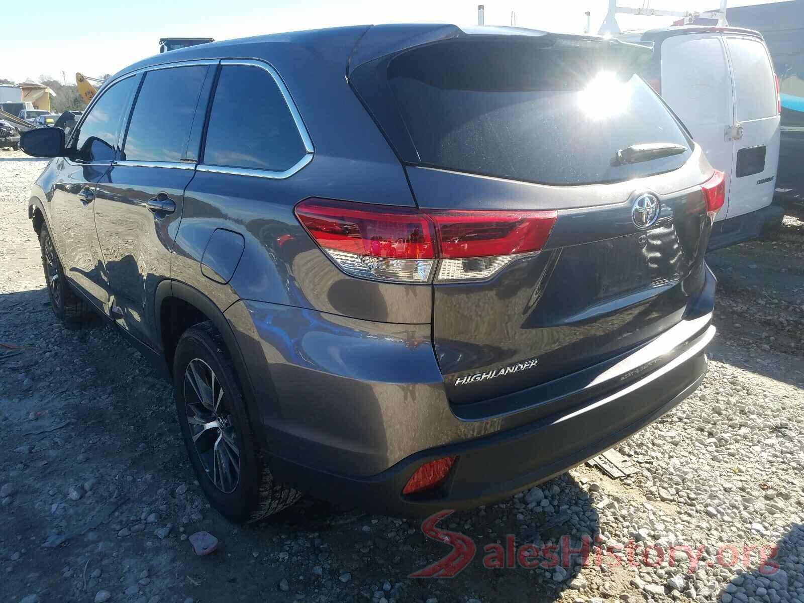 5TDZARFH2KS044202 2019 TOYOTA HIGHLANDER