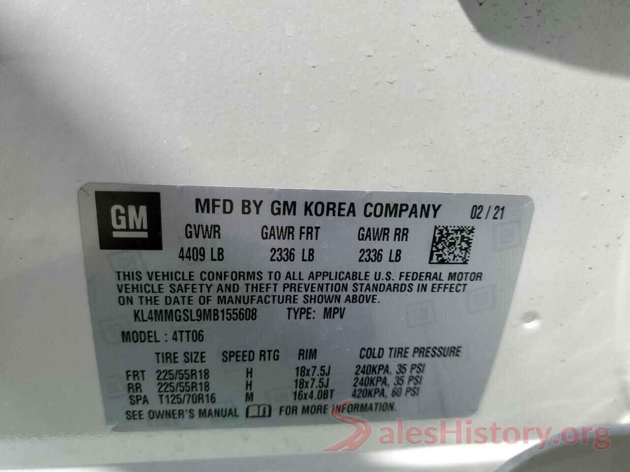 KL4MMGSL9MB155608 2021 BUICK ENCORE