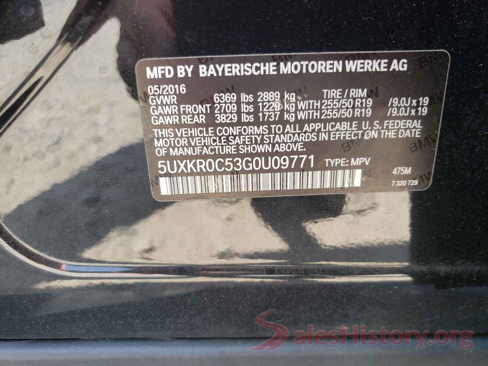 5UXKR0C53G0U09771 2016 BMW X5