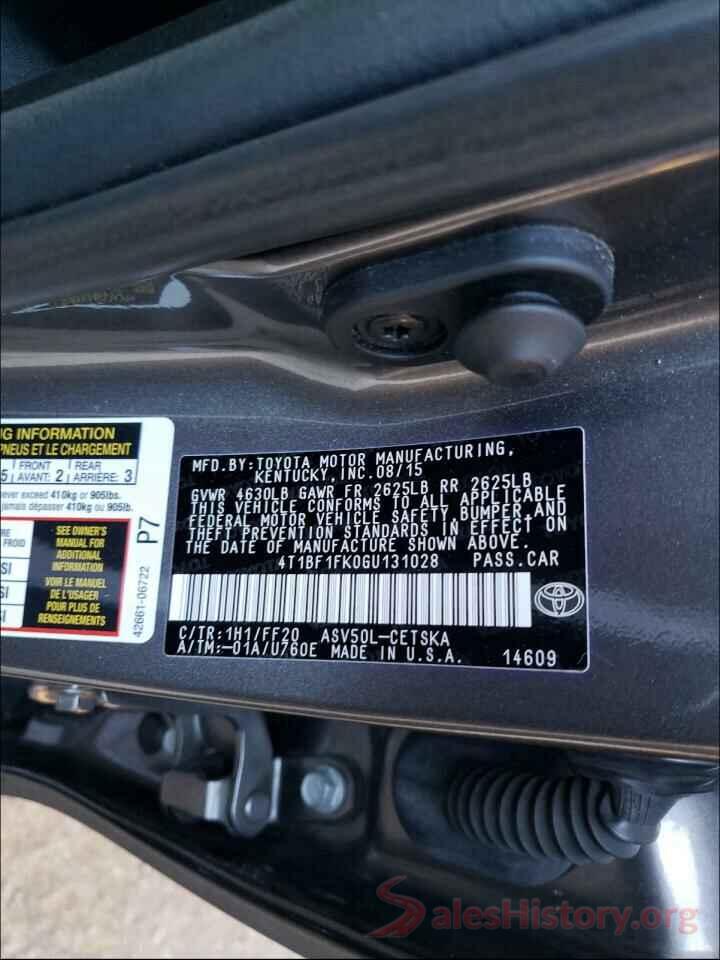 4T1BF1FK0GU131028 2016 TOYOTA CAMRY