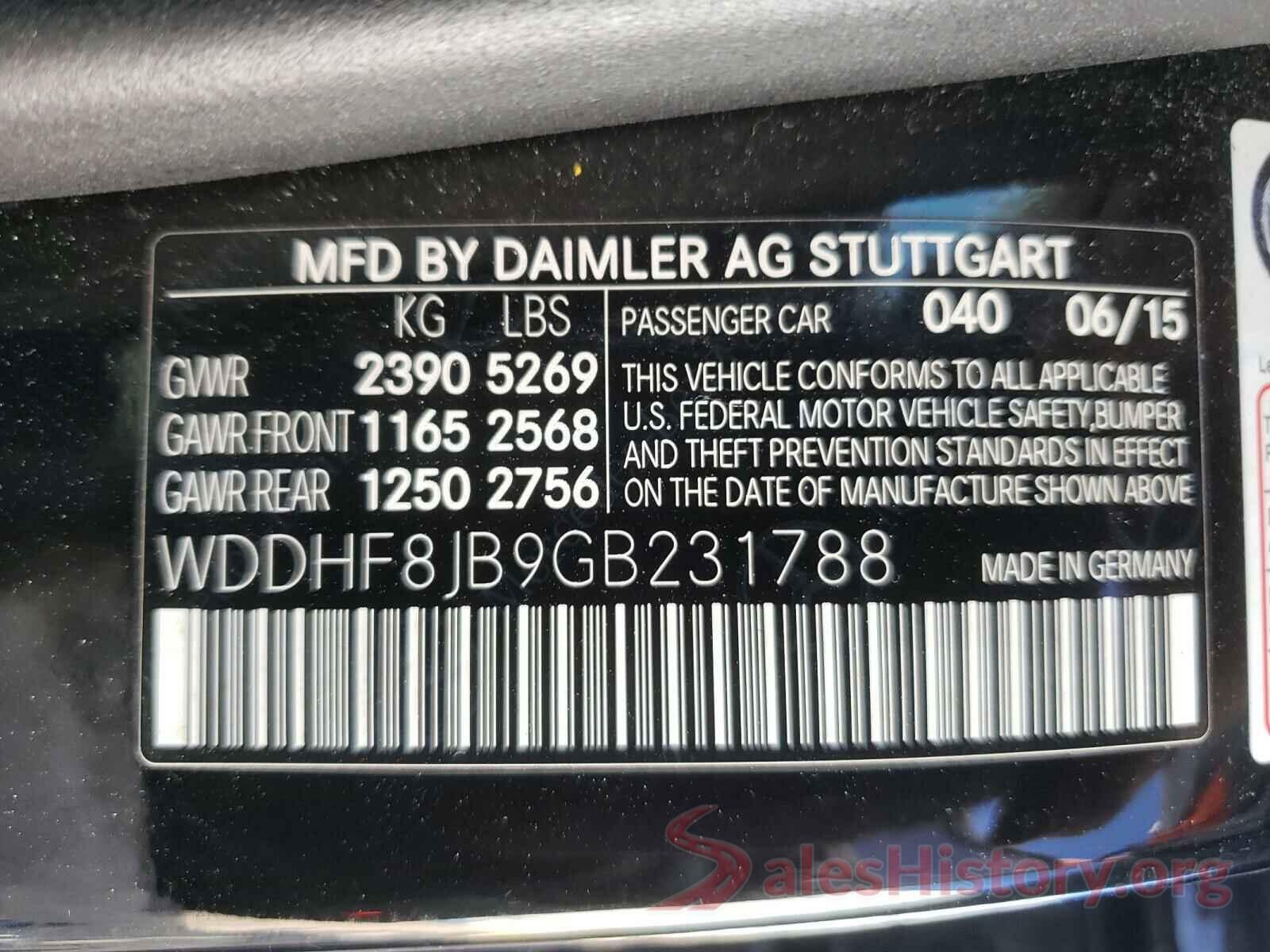 WDDHF8JB9GB231788 2016 MERCEDES-BENZ E-CLASS