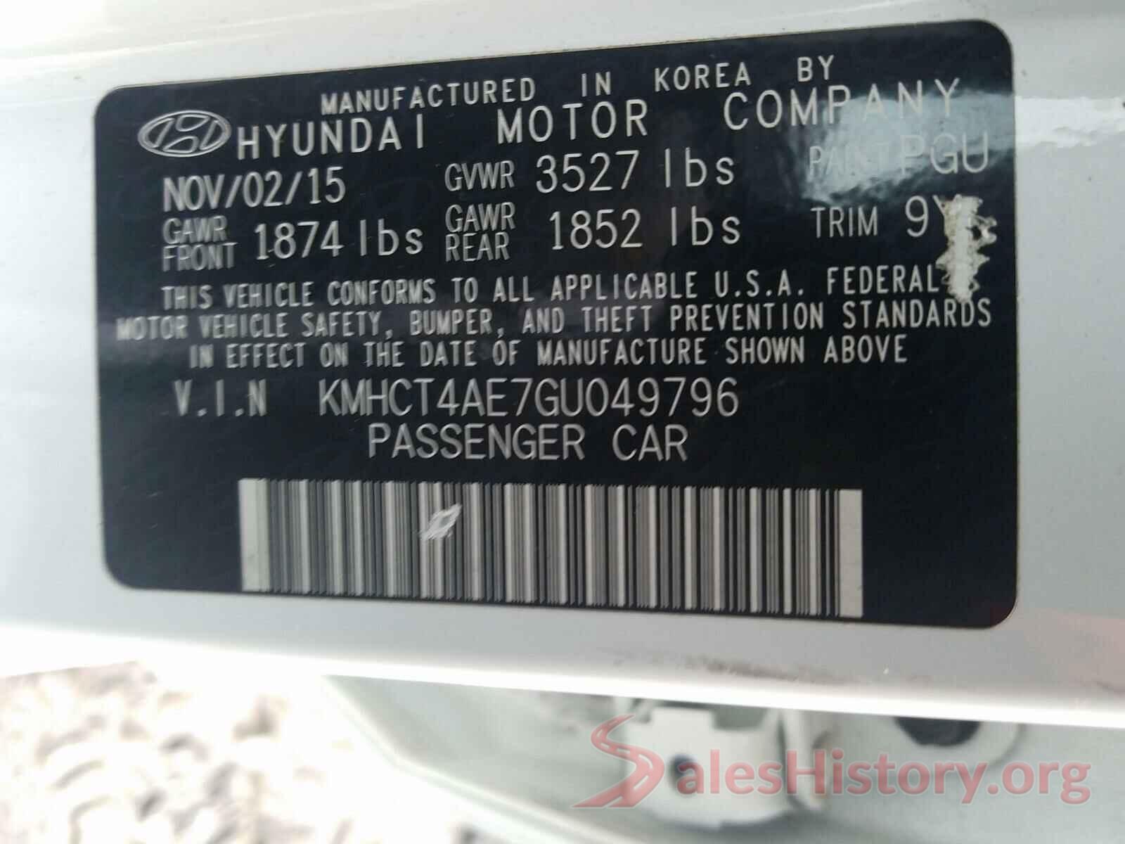 KMHCT4AE7GU049796 2016 HYUNDAI ACCENT