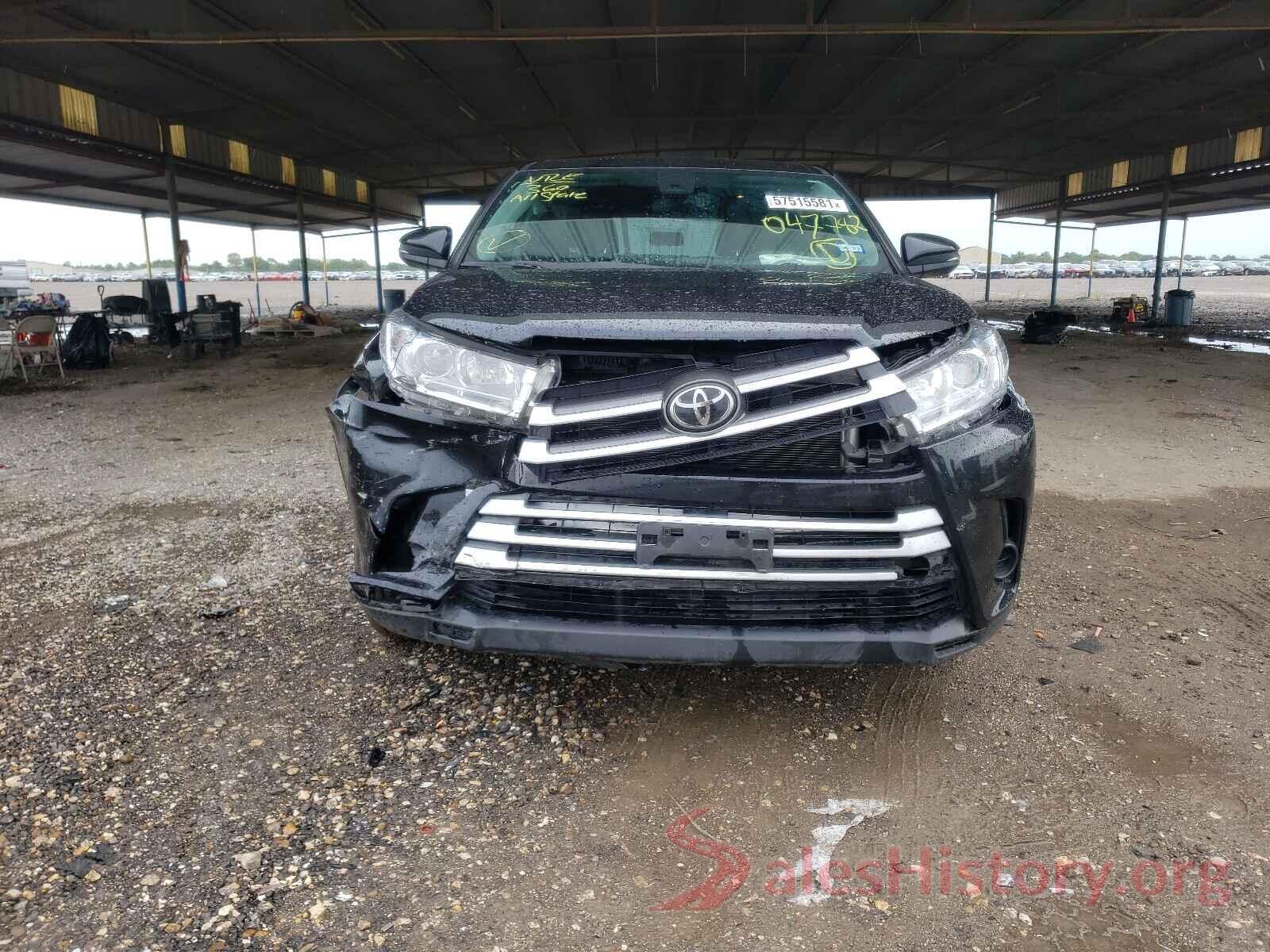 5TDZARFH6KS047782 2019 TOYOTA HIGHLANDER