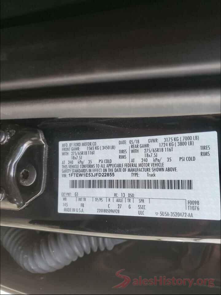 1FTEW1E53JFD22855 2018 FORD F-150