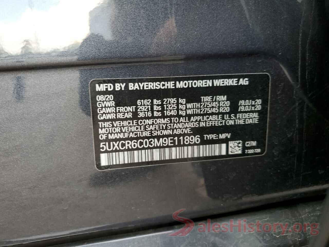 5UXCR6C03M9E11896 2021 BMW X5