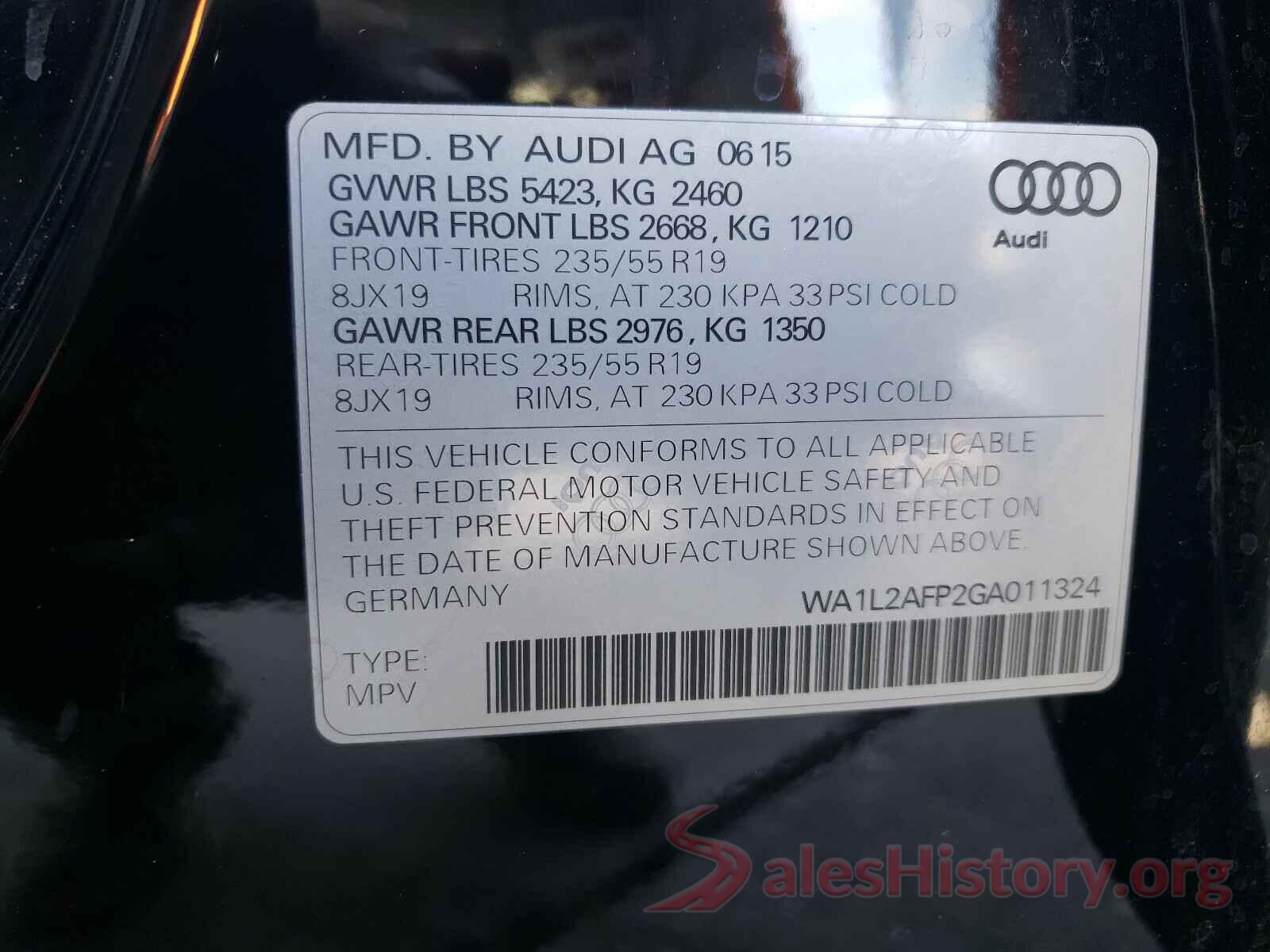 WA1L2AFP2GA011324 2016 AUDI Q5