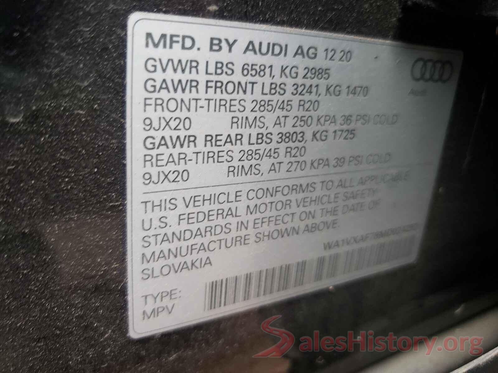 WA1VXAF78MD024292 2021 AUDI Q7