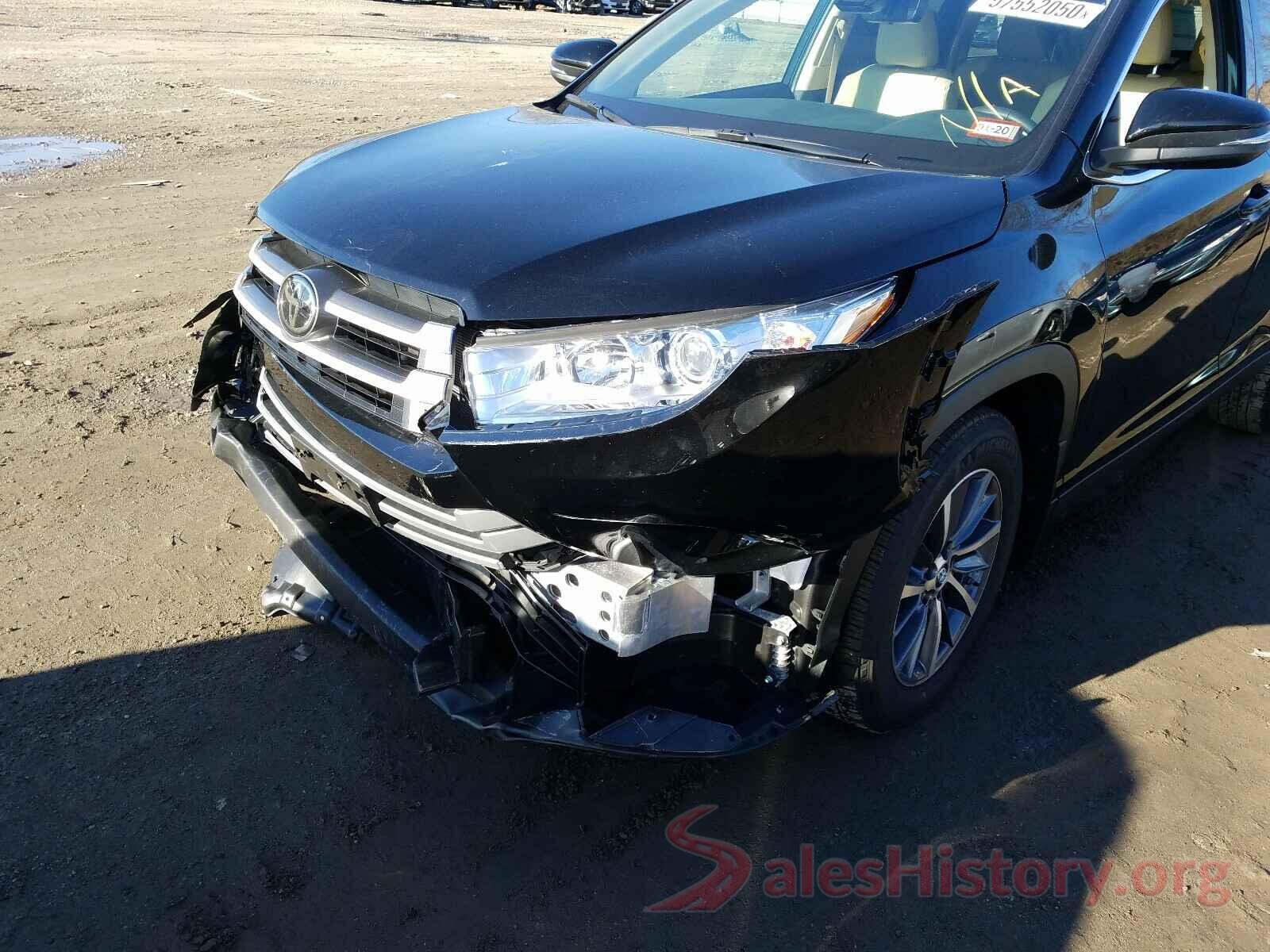 5TDJZRFH4KS613217 2019 TOYOTA HIGHLANDER