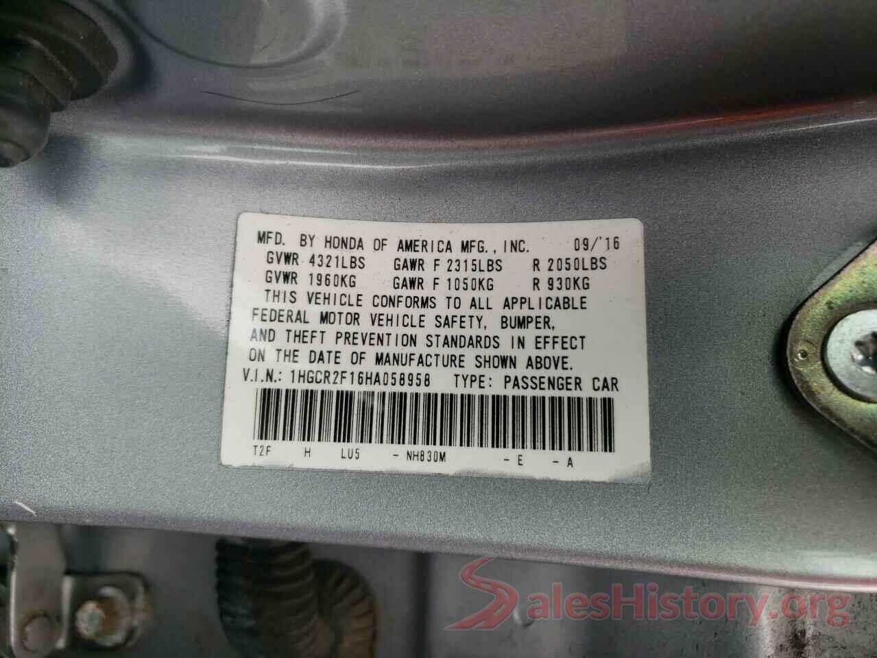 1HGCR2F16HA058958 2017 HONDA ACCORD