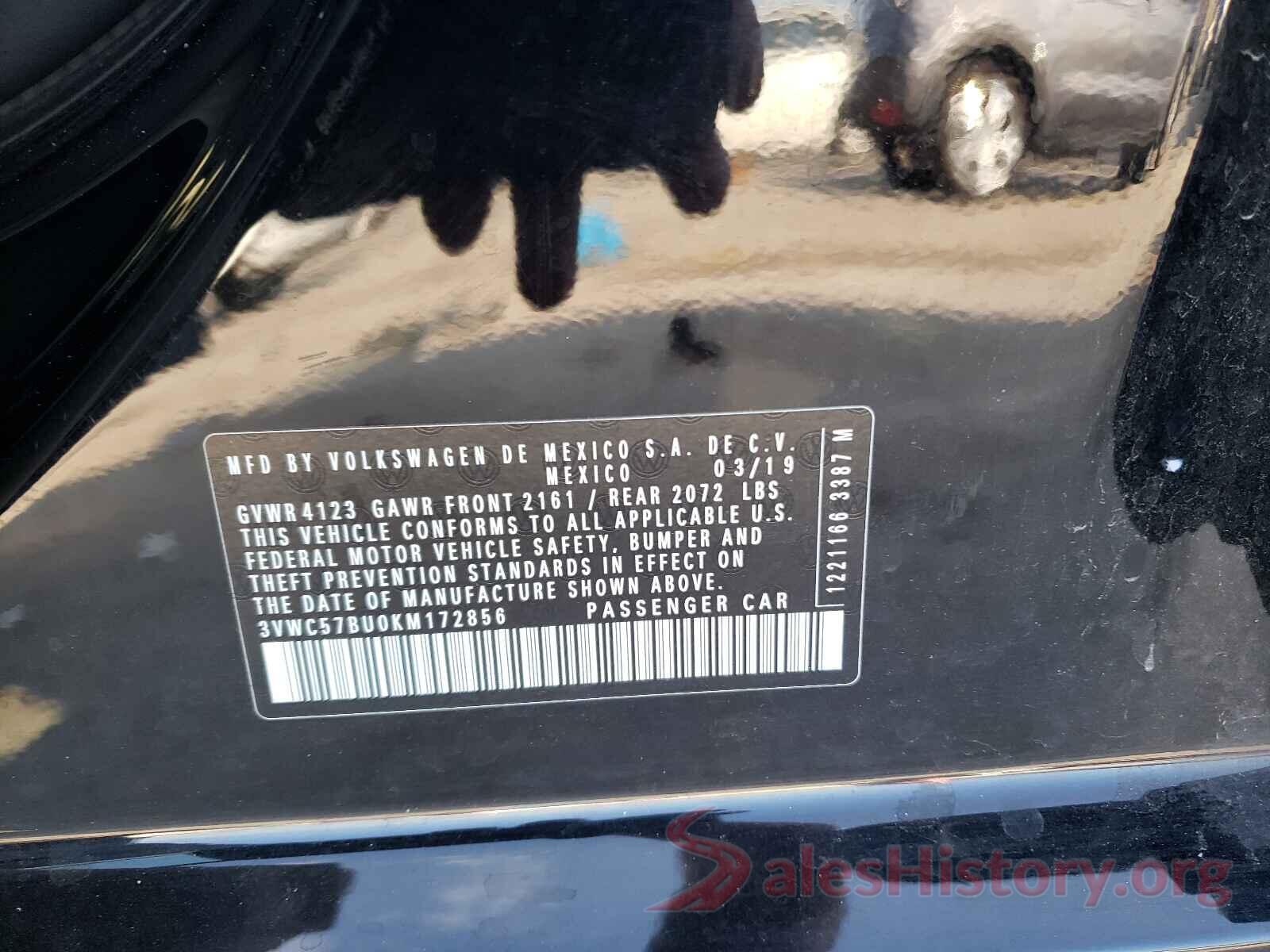 3VWC57BU0KM172856 2019 VOLKSWAGEN JETTA