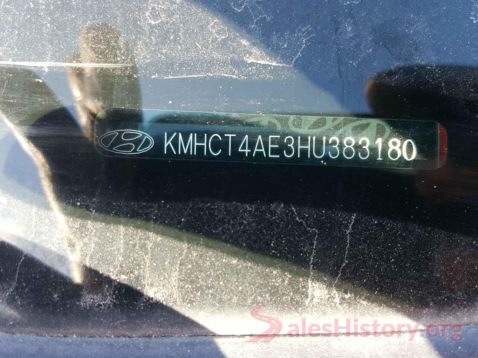 KMHCT4AE3HU383180 2017 HYUNDAI ACCENT