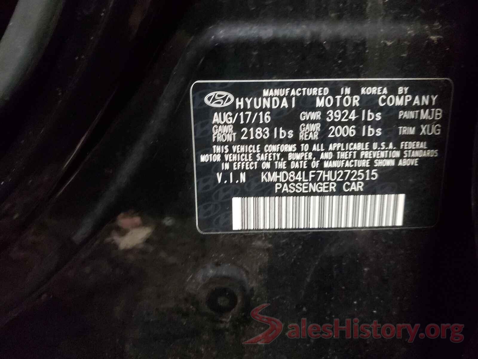 KMHD84LF7HU272515 2017 HYUNDAI ELANTRA