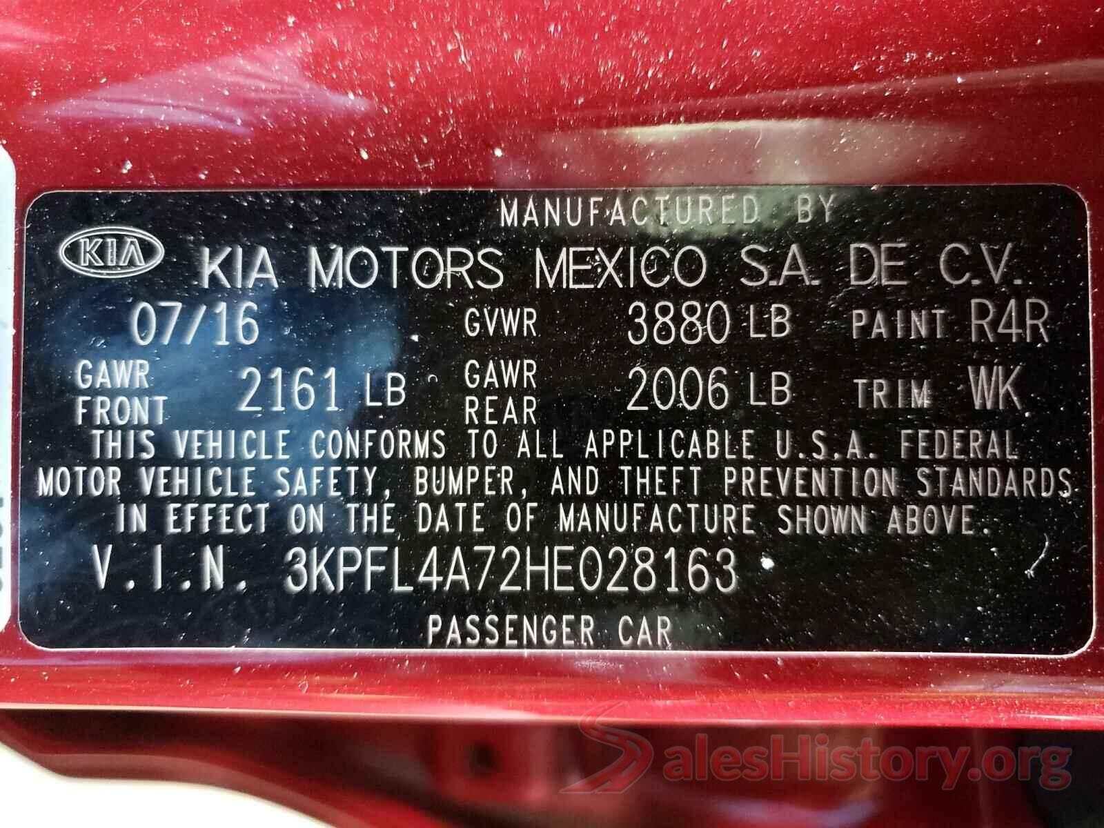 3KPFL4A72HE028163 2017 KIA FORTE