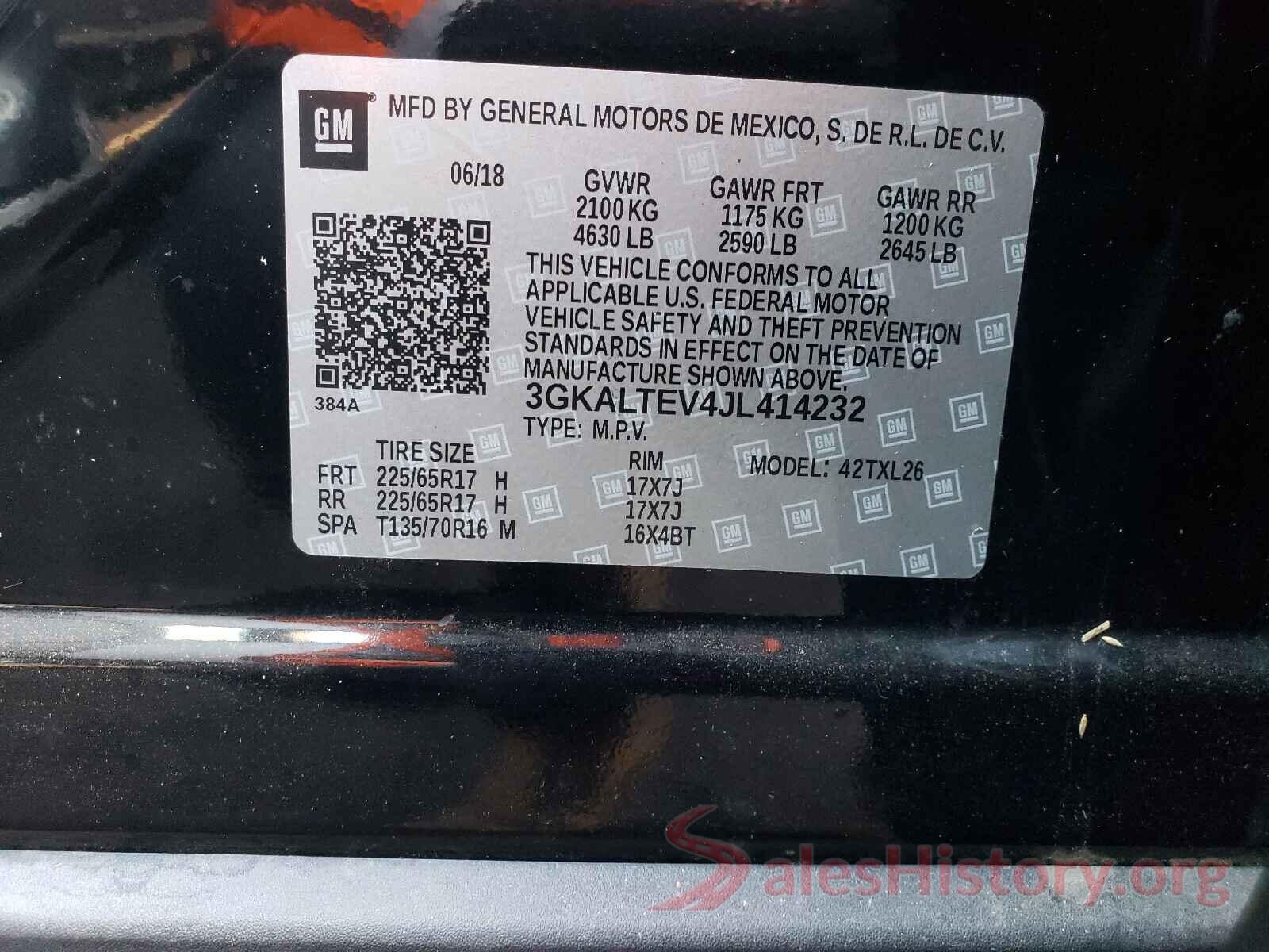 3GKALTEV4JL414232 2018 GMC TERRAIN