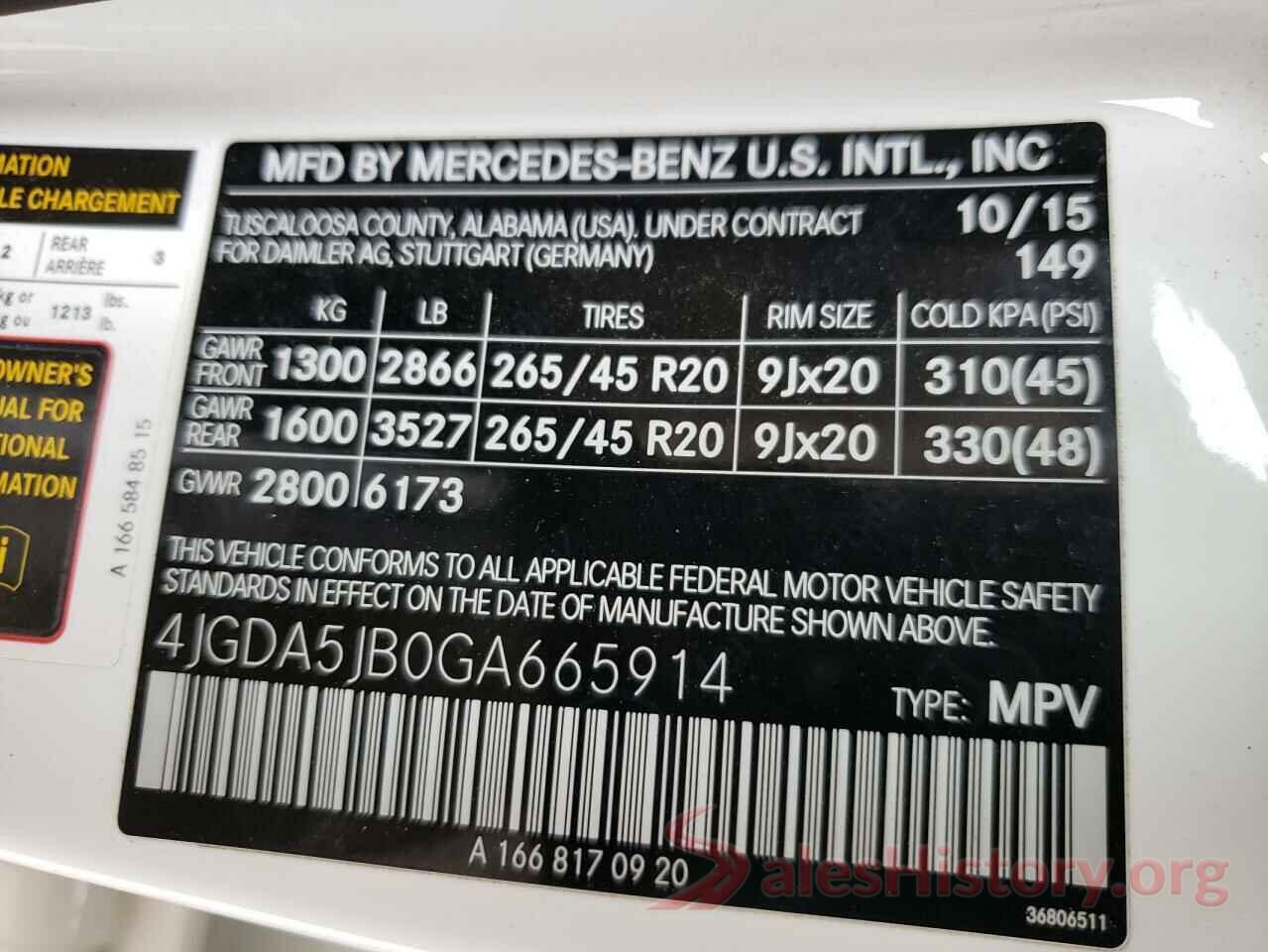 4JGDA5JB0GA665914 2016 MERCEDES-BENZ GLE-CLASS