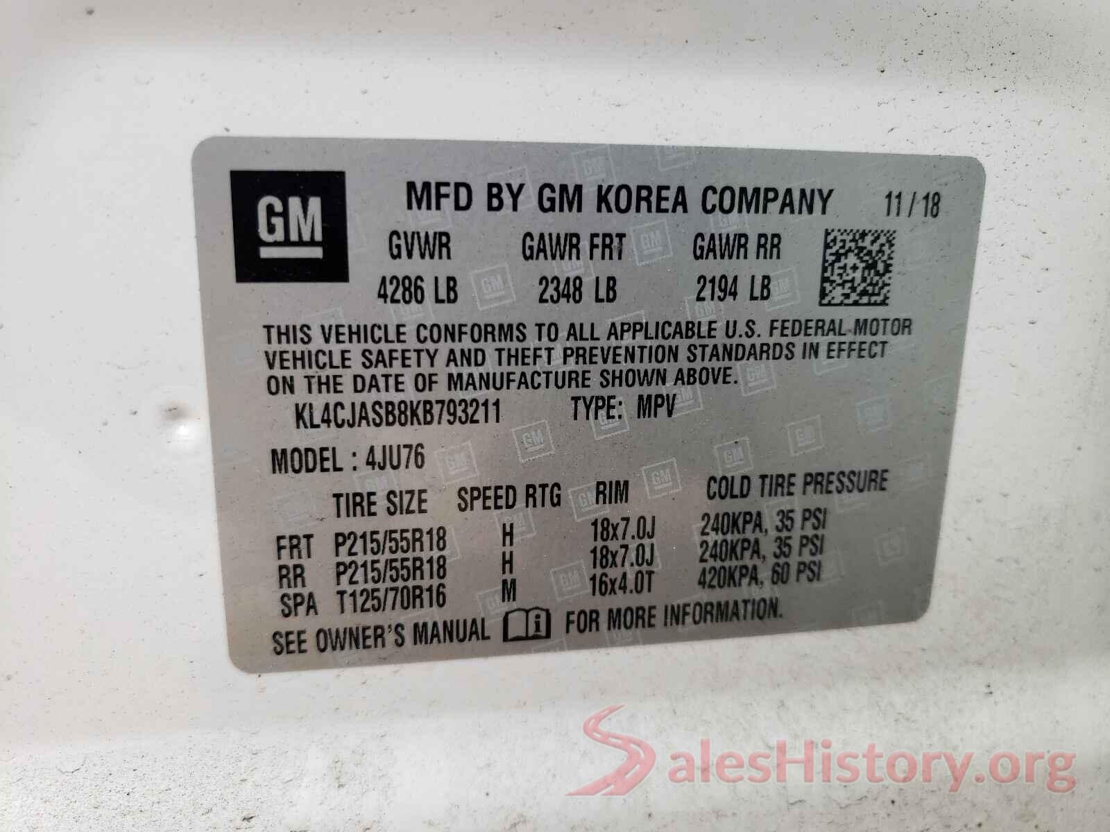 KL4CJASB8KB793211 2019 BUICK ENCORE