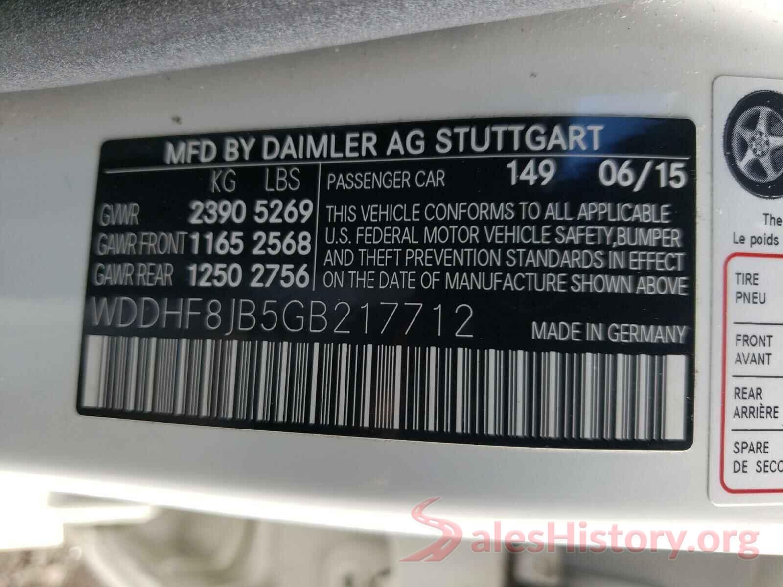 WDDHF8JB5GB217712 2016 MERCEDES-BENZ E CLASS